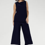 Cory Tunic Top in Navy