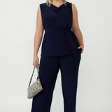 Cory Tunic Top in Navy