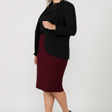 Macy Skirt in Wine Smart Crepe