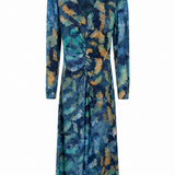 One of a Kind - Nadine Dress in Blue Feathers