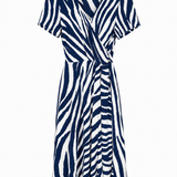 One of a Kind - Maree Warp Dress in Navy Ripple