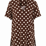 One of a Kind - Julia Tunic Top in Choc Spot