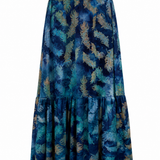One of a Kind - Tova Skirt in Blue Feathers