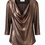 One of a Kind - Kyrie Top in Metallic Bronze