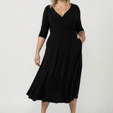 Bettina Wrap Dress in Black