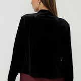 Romy Fluid Jacket in Black Velour