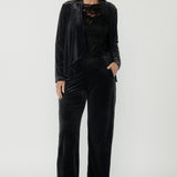 Romy Fluid Jacket in Black Velour