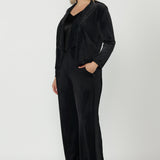 Romy Fluid Jacket in Black Velour