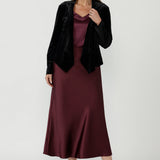 Romy Fluid Jacket in Black Velour