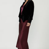 Romy Fluid Jacket in Black Velour
