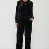 Tuxedo Pant in Black Velour
