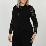 Sabrina Top in Black Lace
