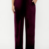 Tuxedo Pant in Wine Velour