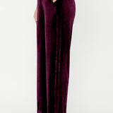 Tuxedo Pant in Wine Velour