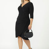 Lily Wrap Dress in Black