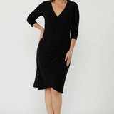 Lily Wrap Dress in Black