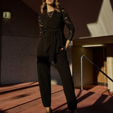 Smart Crepe Liv Barrel Leg Pant in Black