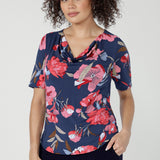 Daryl Top with Elbow Sleeve in Perfect Peony