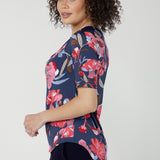 Daryl Top with Elbow Sleeve in Perfect Peony