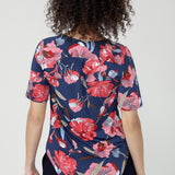 Daryl Top with Elbow Sleeve in Perfect Peony