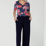 Daryl Top with Elbow Sleeve in Perfect Peony