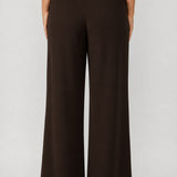 Drew Pant in Cocoa Smart Crepe