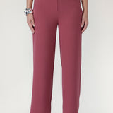 Designed with a high-rise waist and a structured waistband with belt loops, this style creates a flattering, elongated silhouette. An invisible front zip with internal button ensures a clean, streamlined finish.