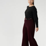 Drew Pant in Wine Smart Crepe