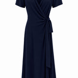 Designer Archive - Maree Wrap Dress in Navy