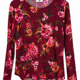 Designer Archive - Mason Top in Burgundy Bloom
