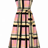 Designer Archive - Misha Dress in Pastel Plaid