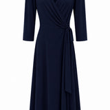 Designer Archive - Oona Wrap Dress in Navy