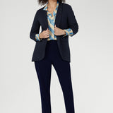 The Ellis Shirt is crafted from luxurious Italian viscose in a smooth sateen weave, offering a silky, fluid drape that moves beautifully on the body. 