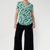 Emily Top in Jade Charm