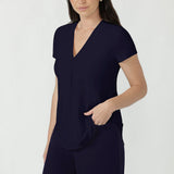 Emily Top in Navy