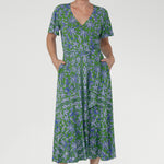 Finished with flutter sleeves, ruffled hem and pockets. The Summer Seahorse Bamboo is an exclusive print to Leina + Fleur.