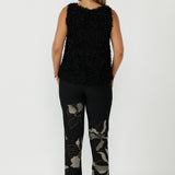 Fantail Shell Top in Black