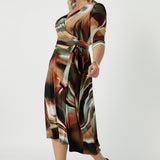 Fiona Wrap Dress in Sunset Mirage