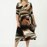 Fiona Wrap Dress in Sunset Mirage