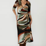 Fiona Wrap Dress in Sunset Mirage
