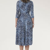 Fiona Wrap Dress in Tie Dye Jacquard
