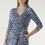 Fiona Wrap Dress in Tie Dye Jacquard