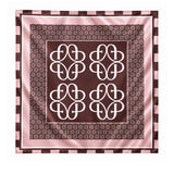 Fleur Collective Luxe Silk Scarf - Wine/Cocoa