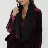 Gilded Noir Infinity Scarf in Black
