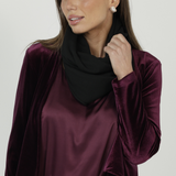 Gilded Noir Infinity Scarf in Black