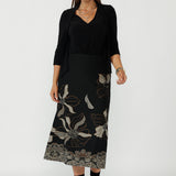 Gilded Noir Skirt in Black