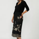 Gilded Noir Skirt in Black