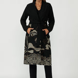 Gilded Noir Trench Coat in Black
