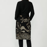 Gilded Noir Trench Coat in Black