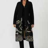 Gilded Noir Trench Coat in Black